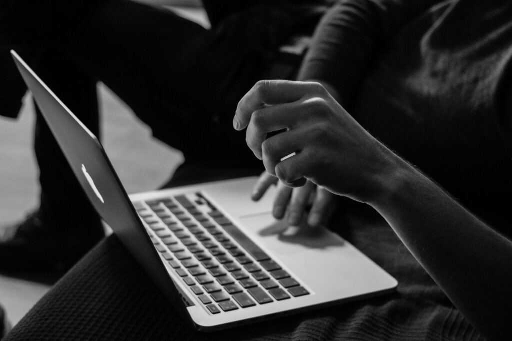 hands ona computer 